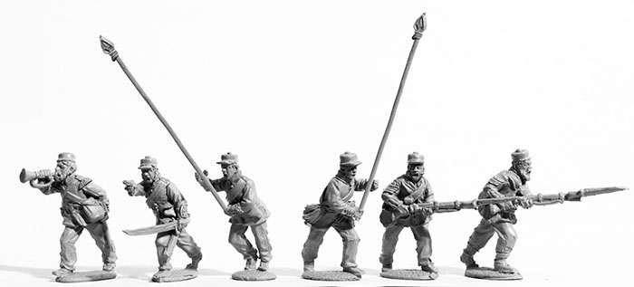 Perry BIF 17 figurines infanterie britannique charge 28mm
