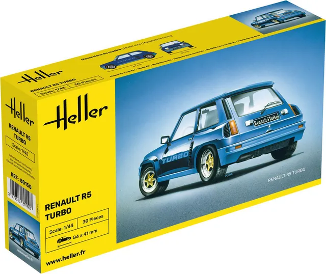 Heller The 9.99 Renault R5 Turbo 1/43 maquette voiture