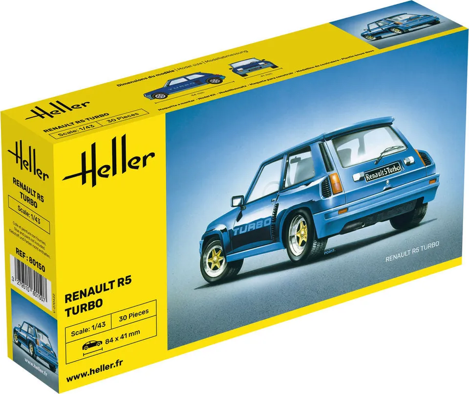 Heller The 9.99 Renault R5 Turbo 1/43 maquette voiture