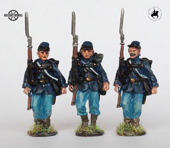 Perry ACW 50016 Union Infantry figurines marche set 2