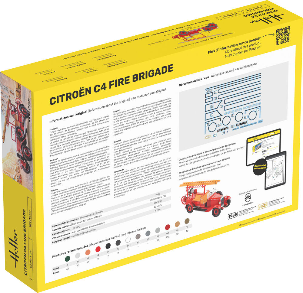 Heller Starter Kit Citroen C4 Fire Brigade maquette 1/24