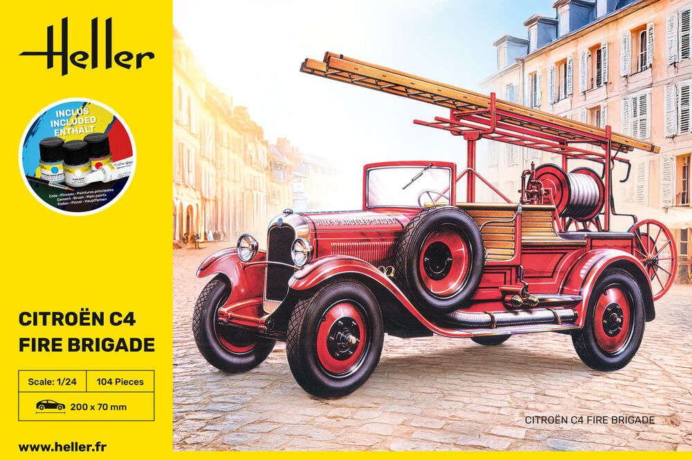Heller Starter Kit Citroen C4 Fire Brigade maquette 1/24