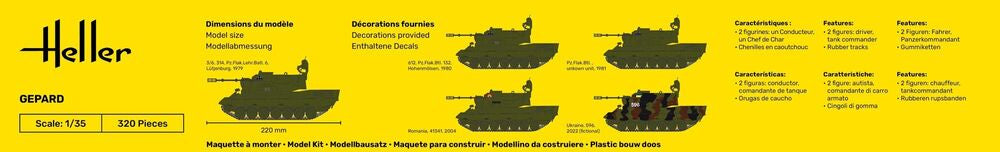 Heller Starter Kit Gepard maquette char 1/35 complet