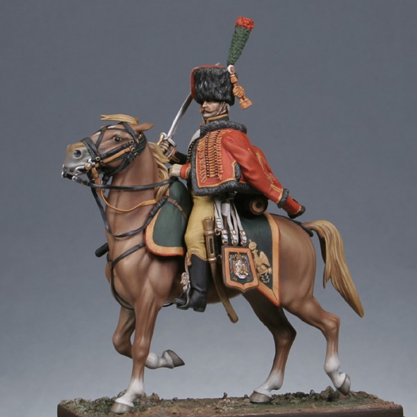 Art Girona Miniatures Chasseur à cheval figurine grande tenue 54mm