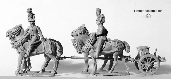 Perry Miniatures Napoleonic AN 33 avant-train artillerie 4 chevaux