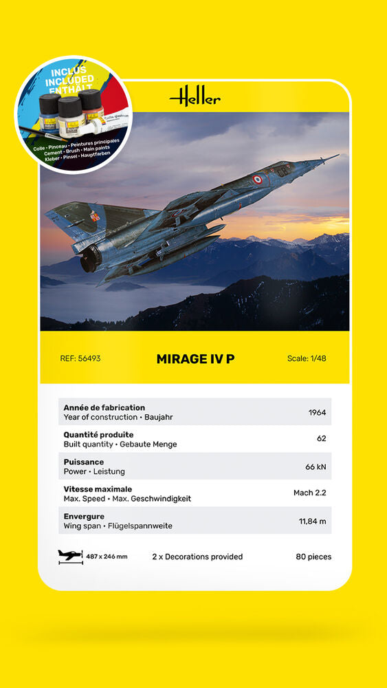 Heller Starter Kit Mirage IV P 1/48 maquette avion