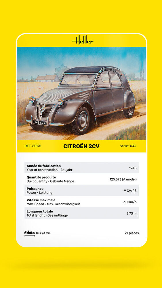 Heller The 9.99 Citroën 2CV maquette voiture 1/43
