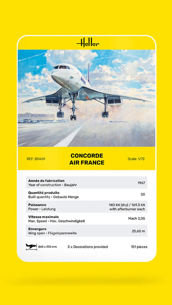 Heller Historical Collection Concorde AF maquette 1/72 avion civil