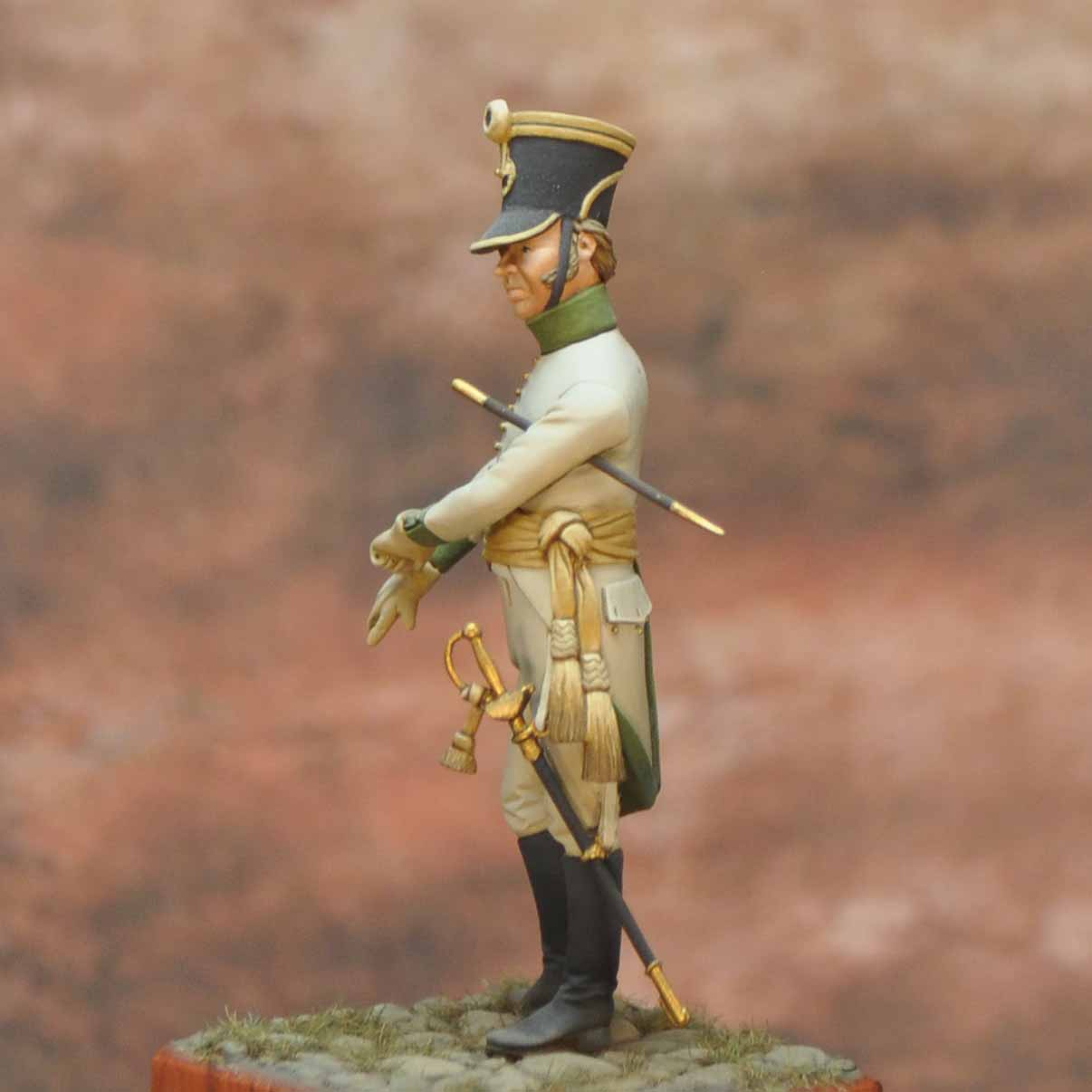 Art Girona Napoleonic War Series officier fusiliers 1809 figurine