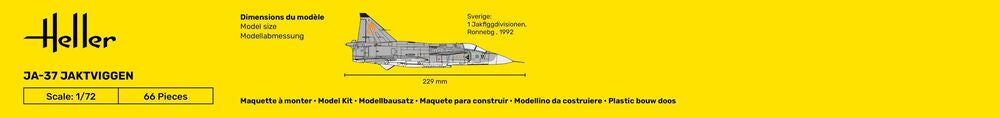 Heller Starter Kit Ja-37 Jaktviggen maquette avion 1/72