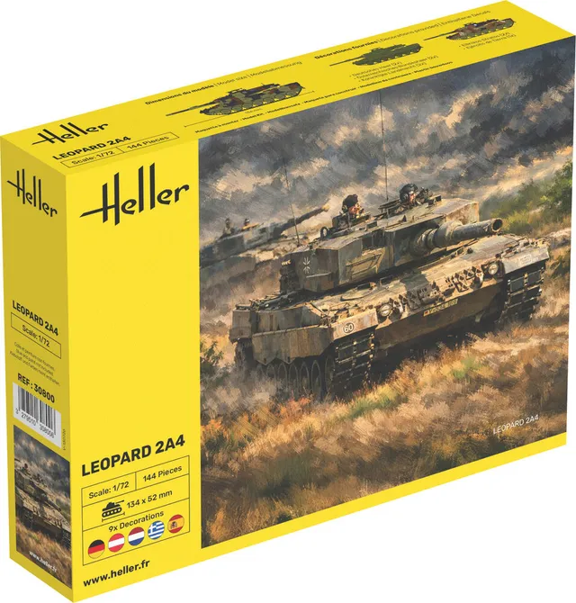 Heller Historical Collection Leopard 2A4 maquette char 1/72