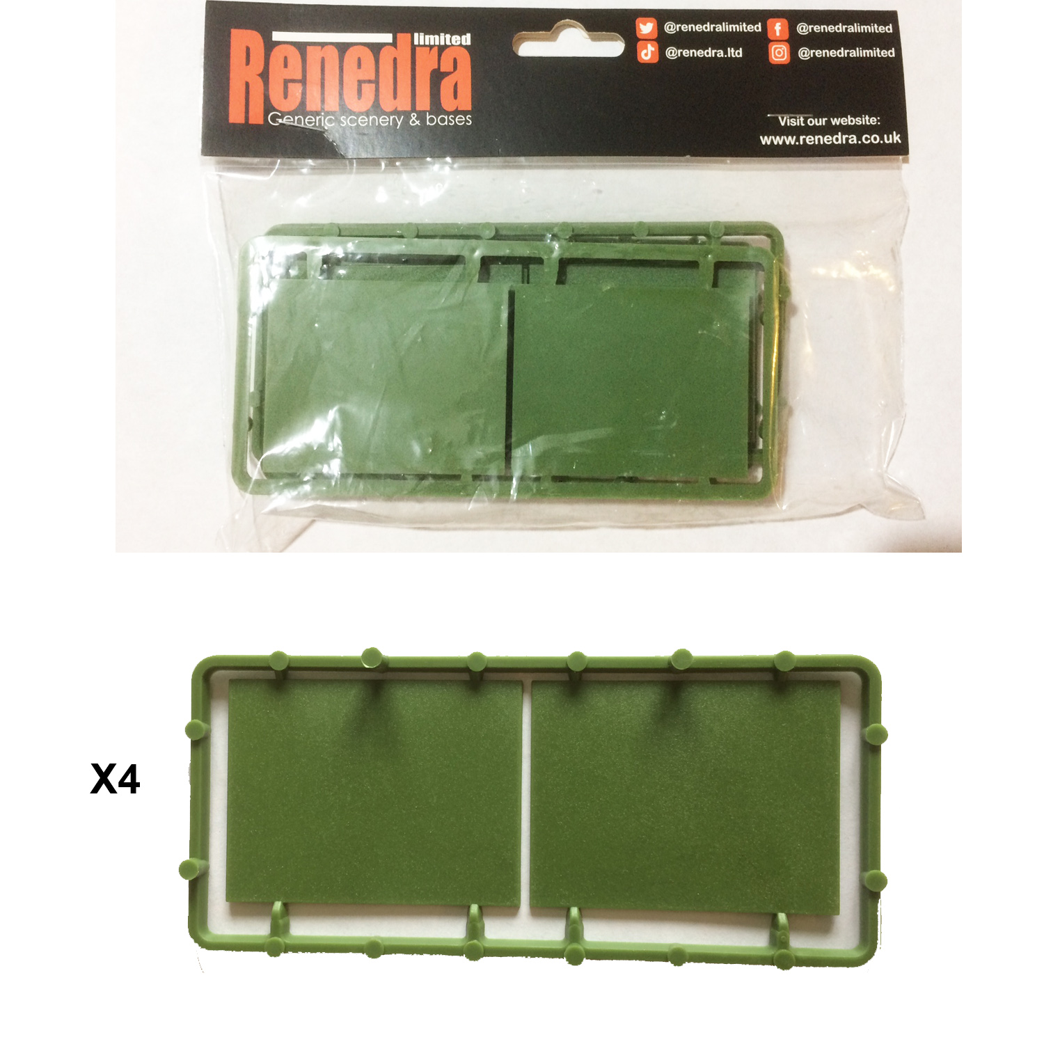 Perry Miniatures Accessoires B80 socles 60x45mm plastique x8