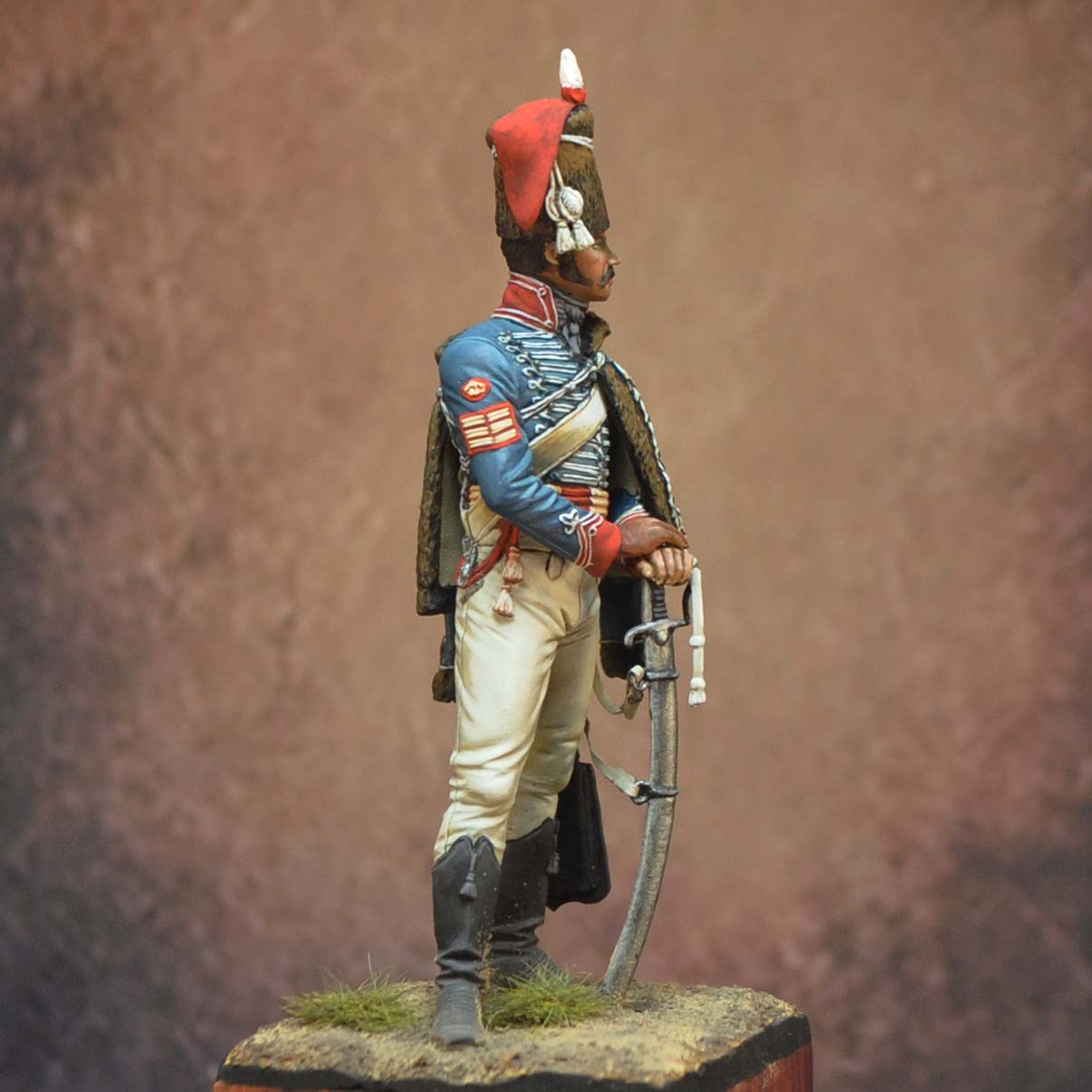 ART GIRONA 70mm Sergeant Major 15th Hussars figurine 1808