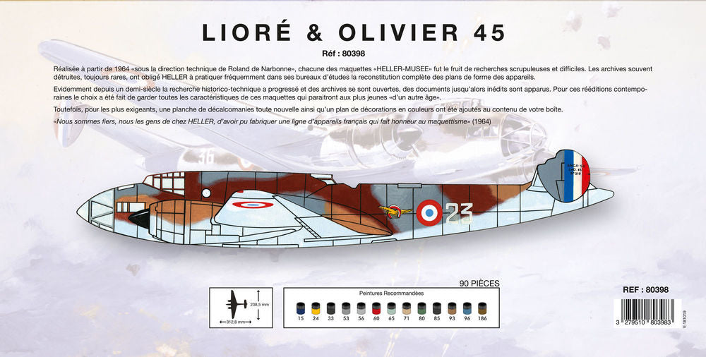 Heller Museum Liore & Olivier 45 maquette avion 1/72