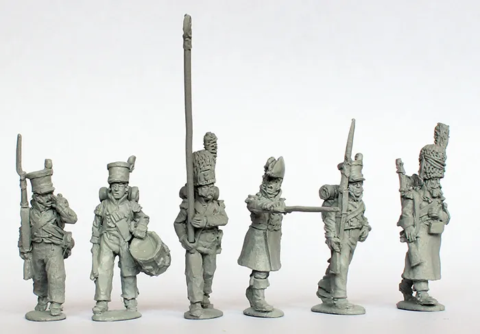 Perry Napoleonic KH6 Infanterie figurines commandement marche