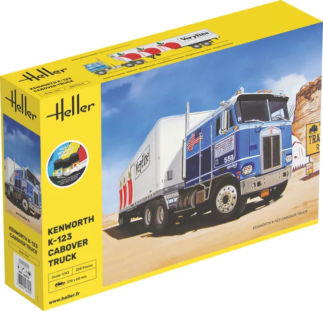 Heller Starter Kit Kenworth K-123 Cabover maquette 1/43