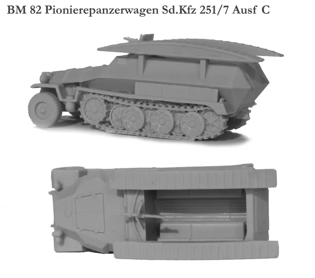 Perry World War 2 BM 82 Sd.Kfz.251/7 maquette 28mm résine