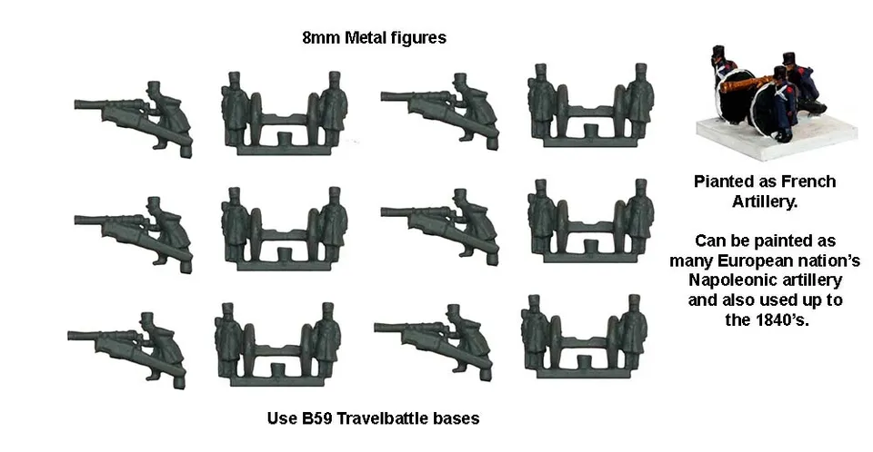 Perry Miniatures Travelbattle TB 11 figurines artillerie manteaux