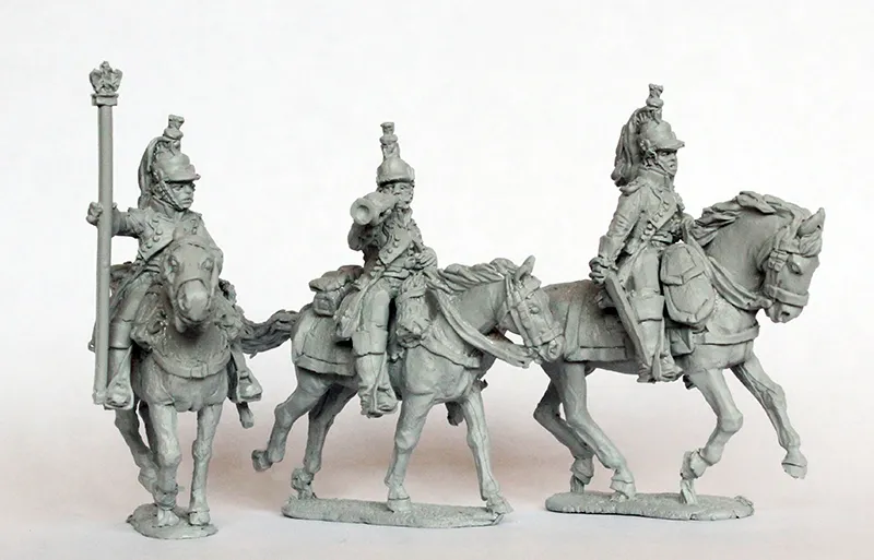 Perry Napoleonic FN 202 dragons commandement figurines galop