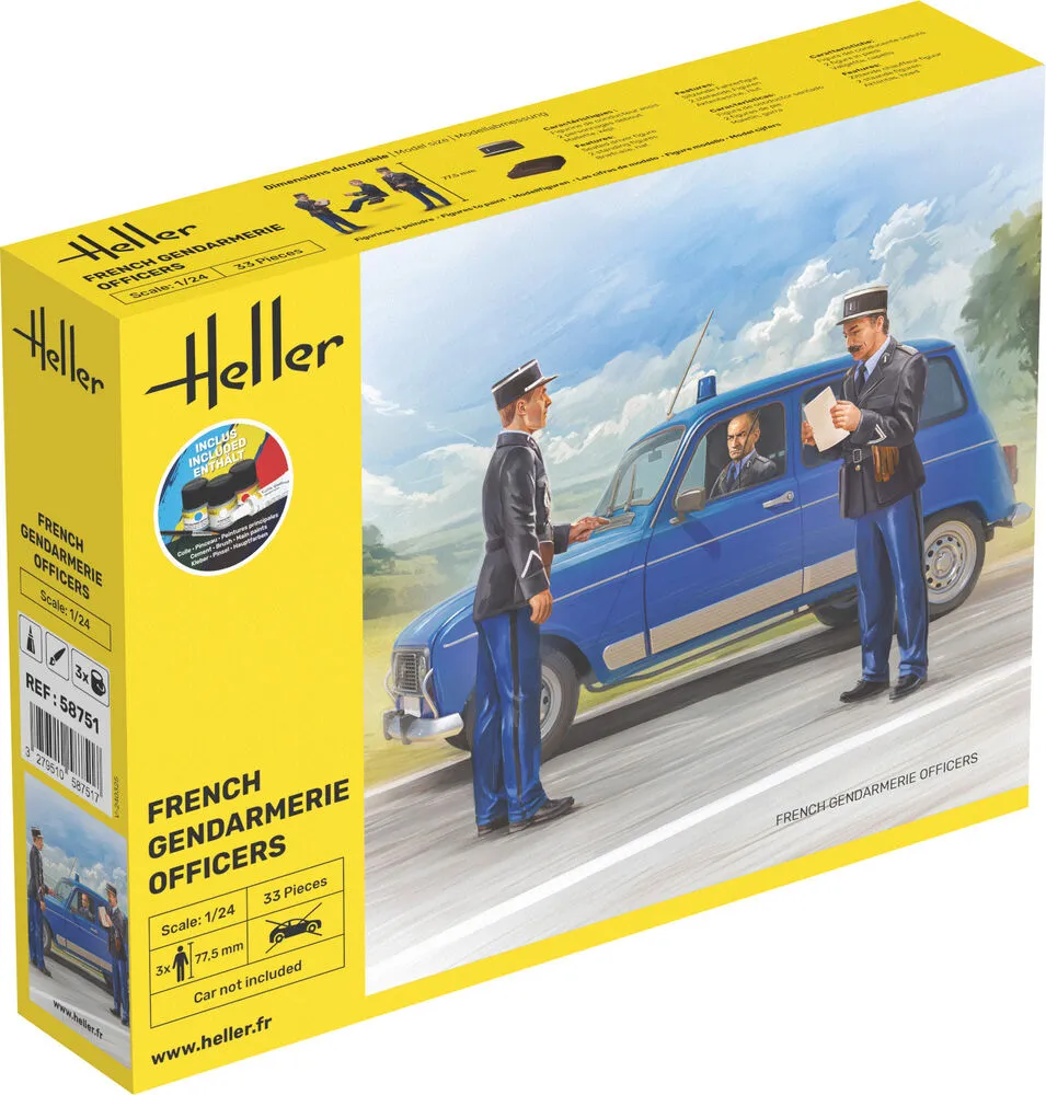 Heller Starter Kit Gendarmerie Officers 1/24 Figurines