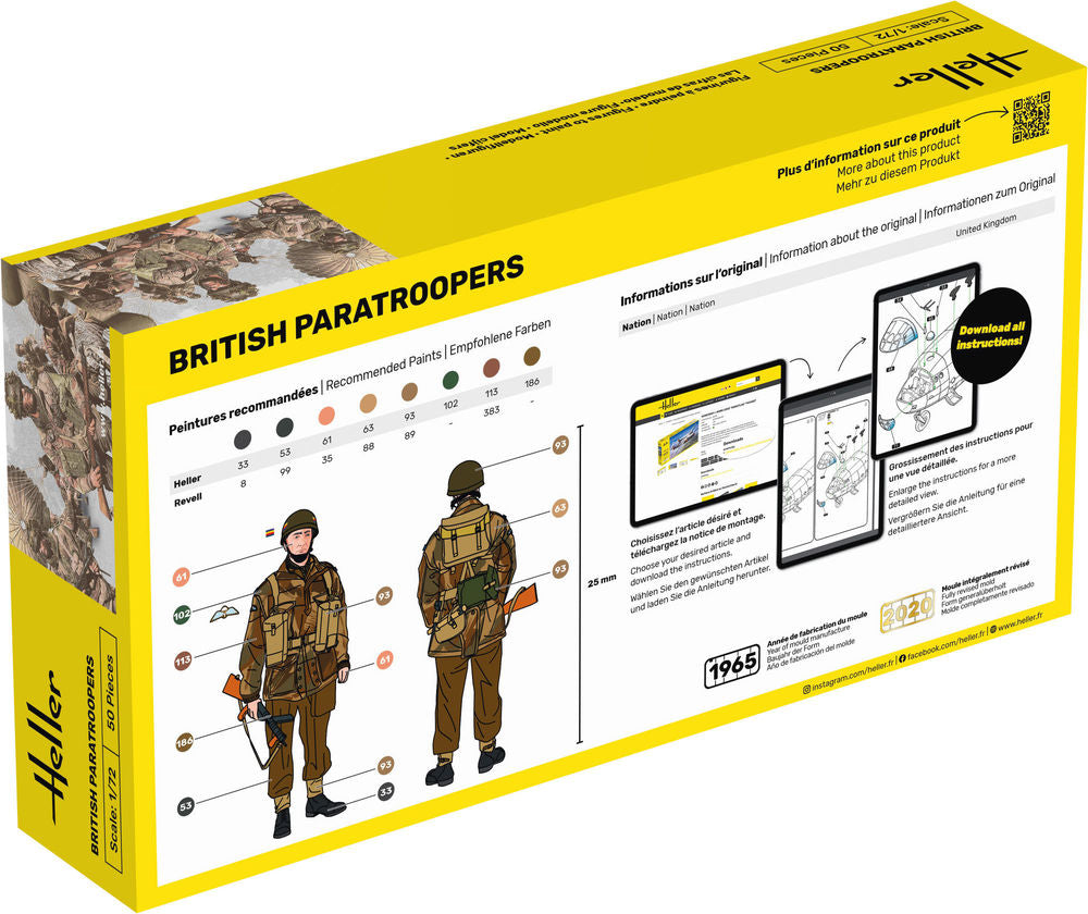 Heller Historical Collection British Paratroopers figurines 1/72 WW2