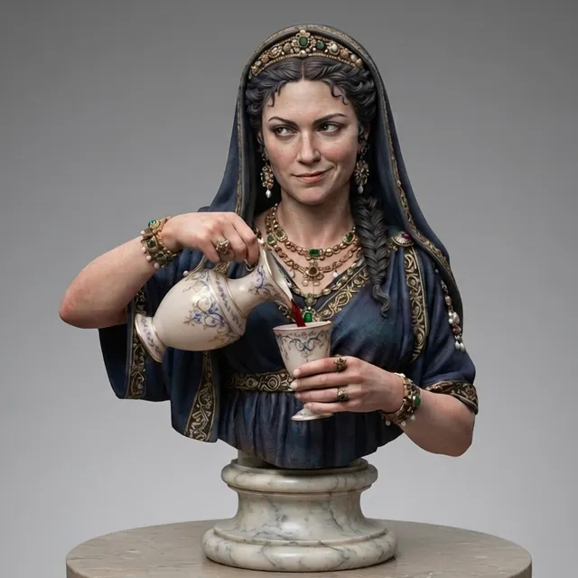 Art Girona Busts Agrippina buste résine impératrice romaine