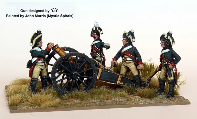 Perry Miniatures Napoleonic SAX 25 canon 4 pounder métal