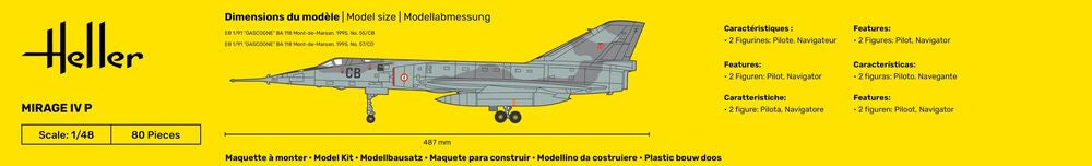Heller Starter Kit Mirage IV P 1/48 maquette avion