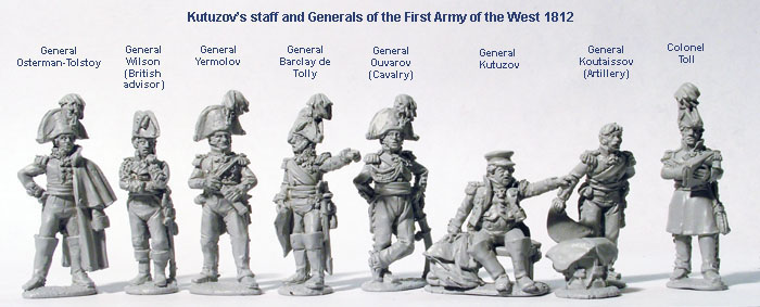 Perry Napoleonic RN1 High Command figurines état-major russe