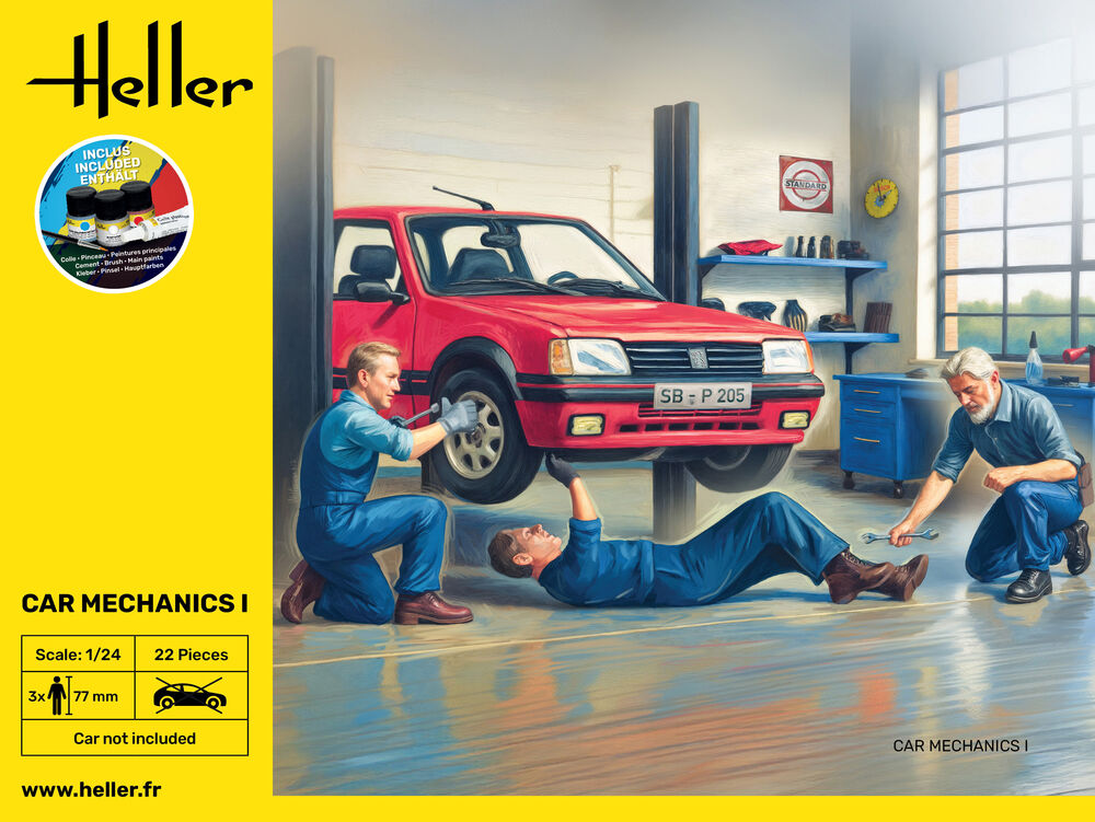 Heller Starter Kit Mécanique Automobile I 1/24 figurines