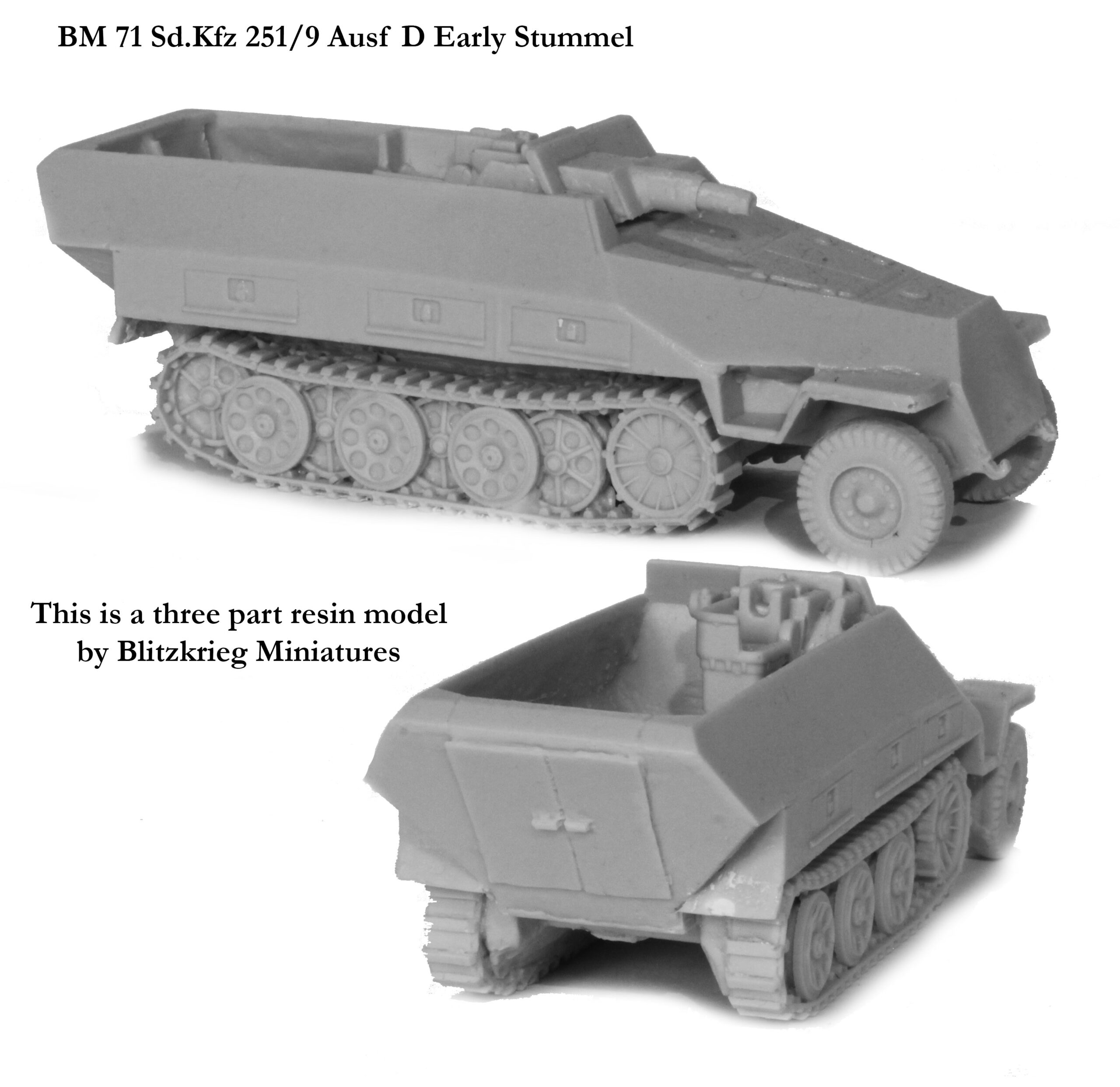 Perry Miniatures World War 2 BM 71 Sd.Kfz. 251/9 maquette Early