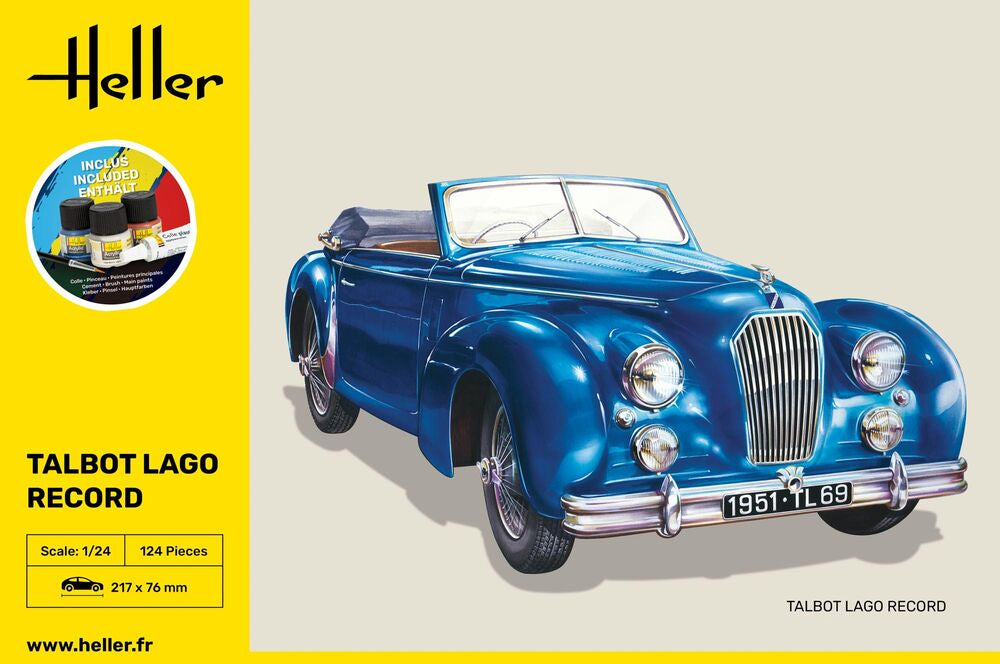 Heller Starter Talbot Lago Record Maquette Voiture 1/24 kit complet