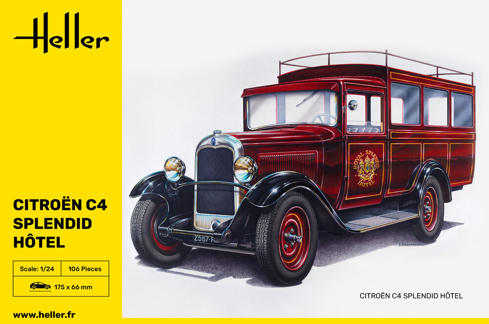 Heller Citroen C4 Splendid Hotel 1/24 maquette voiture plastique