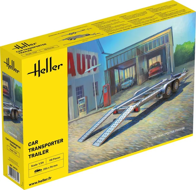 Heller Historical Collection Remorque Car Transporter Trailer 1/24