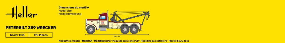 Heller Starter Kit Peterbilt 359 Wrecker maquette camion 1/43
