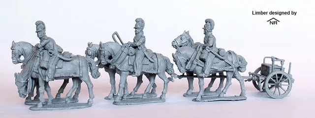 Perry Miniatures Napoleonic BAV 28 limber six chevaux figurines sans canon