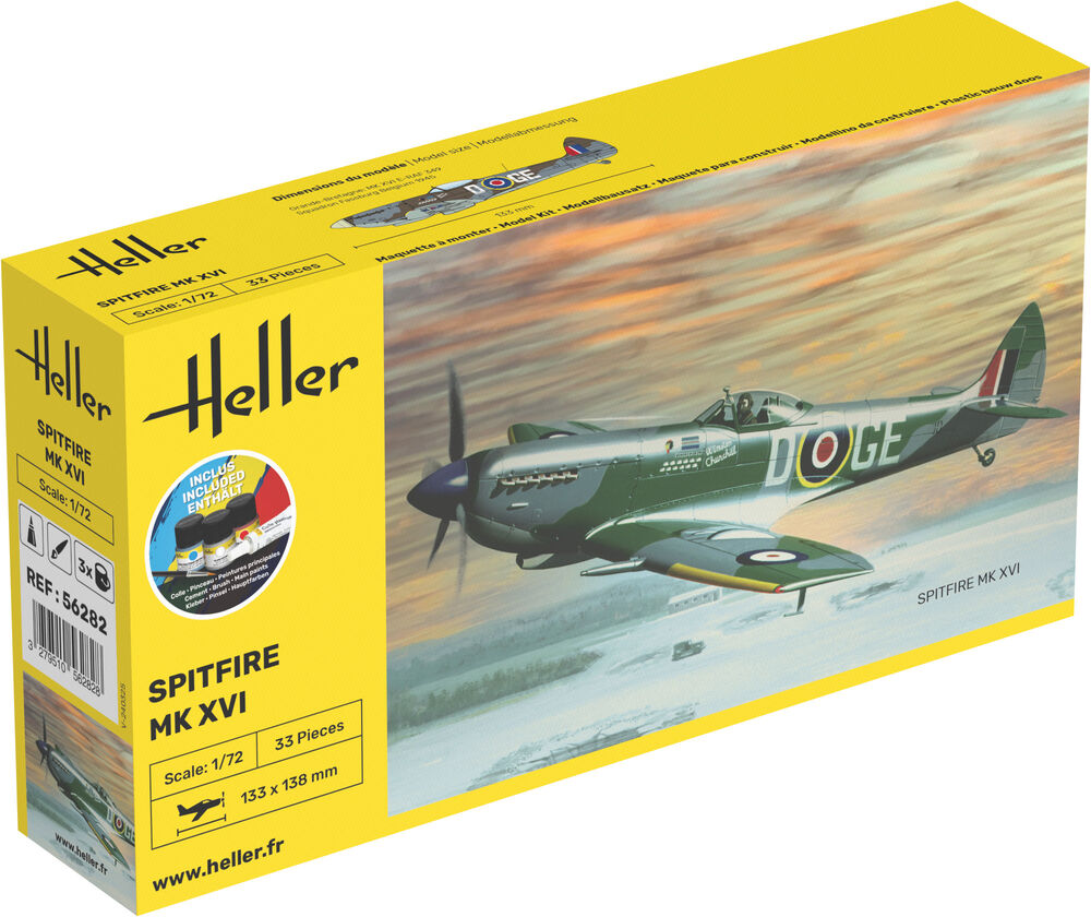 Heller Starter Kit Spitfire 1/72 maquette avion complète