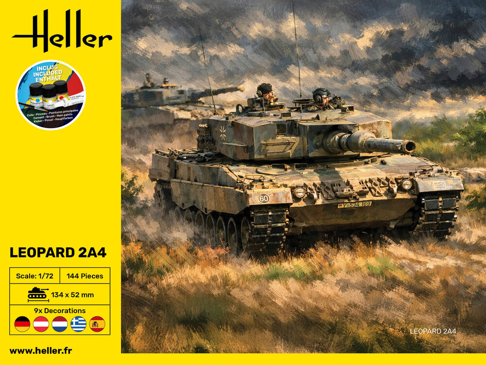 Heller Starter Kit Leopard 2A4 maquette char 1/72
