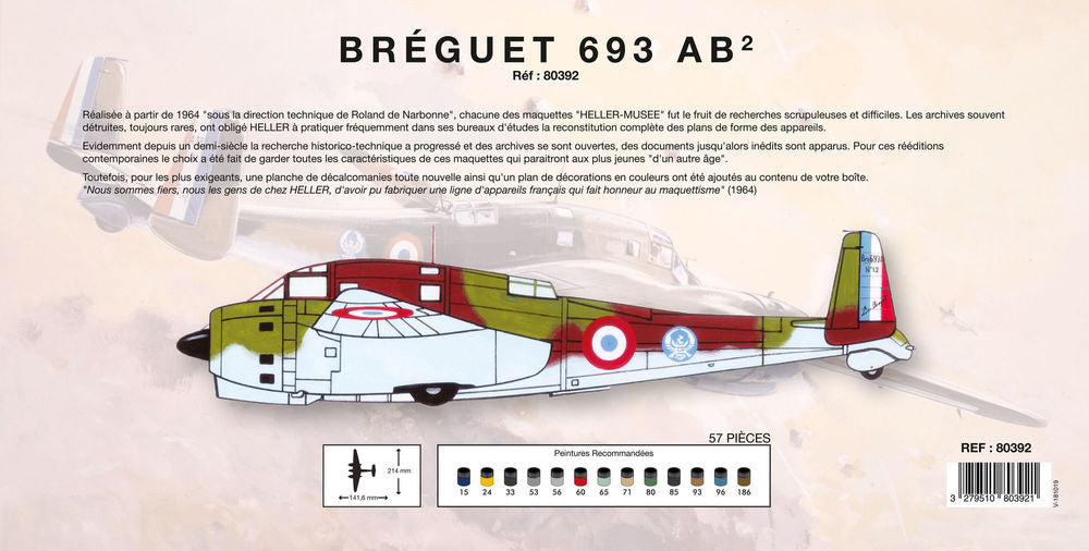 Heller Historical Collection Breguet 693/2 Museum 1/72 avion