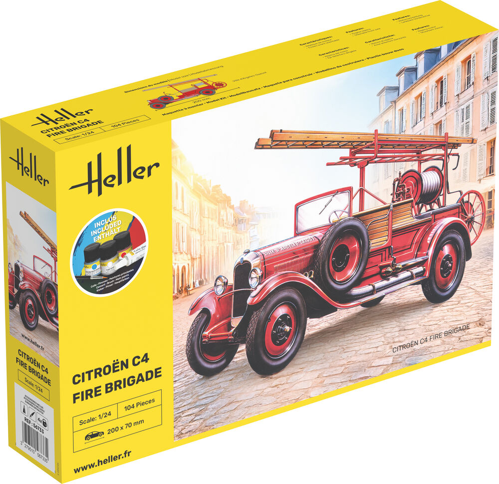 Heller Starter Kit Citroen C4 Fire Brigade maquette 1/24