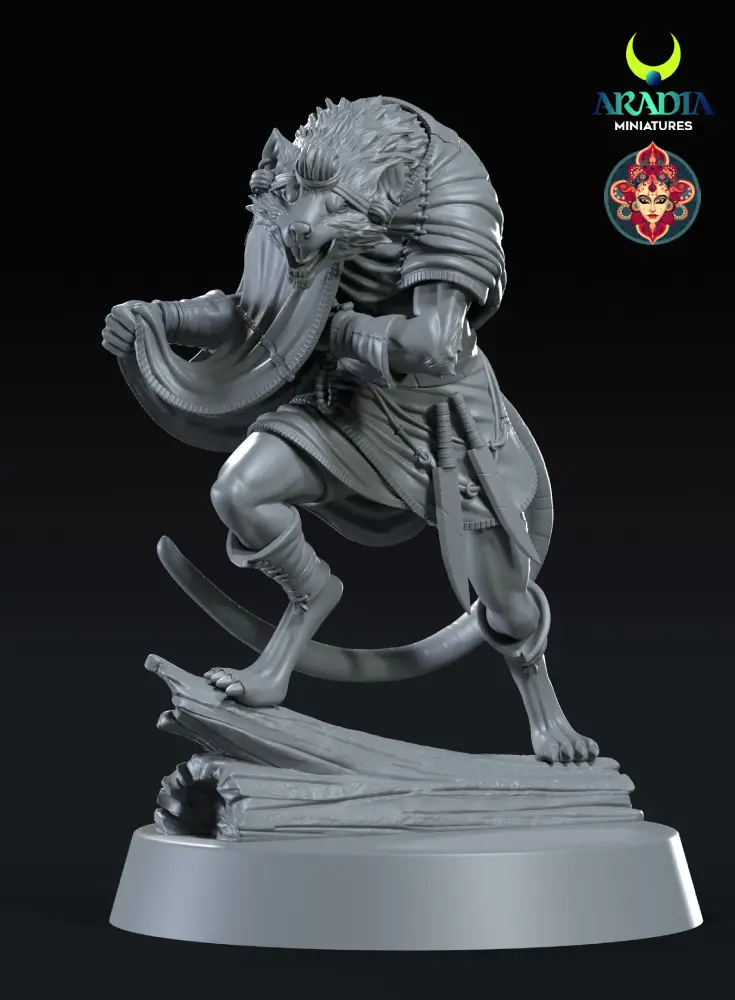 Kali Yuga Mushika figurine résine 32mm