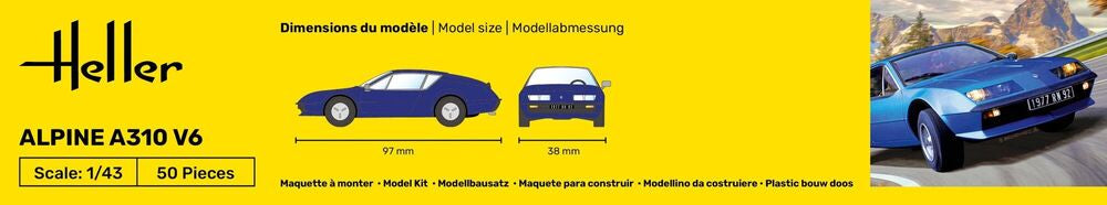 Heller The 9.99 Alpine A310 1/43 maquette voiture