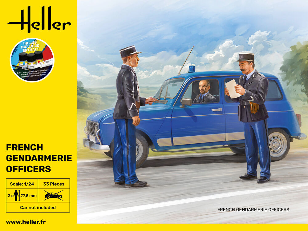 Heller Starter Kit Gendarmerie Officers 1/24 Figurines