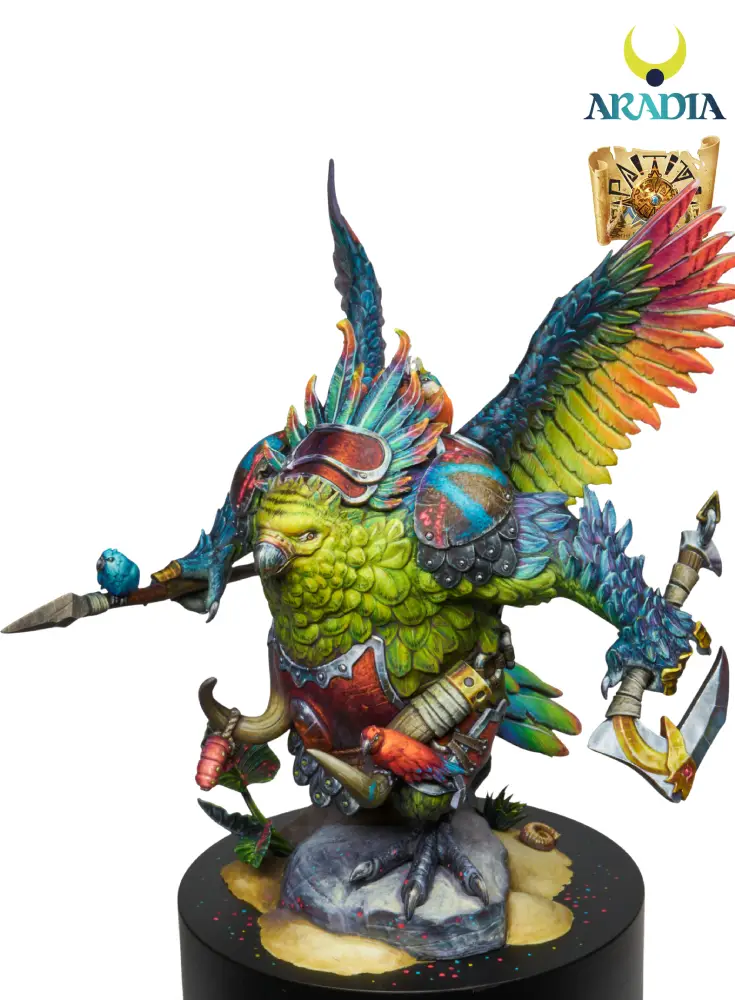 Aradia Paititi Vucub Caquix figurine 75mm perroquet