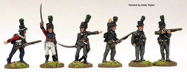 Perry Miniatures Napoleonic DAN33 jaeger figurines commandement