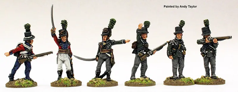Perry Miniatures Napoleonic DAN33 jaeger figurines commandement