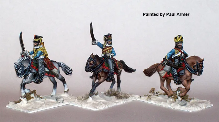 Perry Miniatures RN 64 hussards commandement figurines galop
