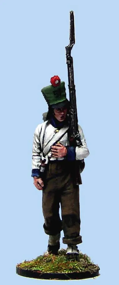 Perry Miniatures 40mm PE20 figurine fusilier marche 4 têtes
