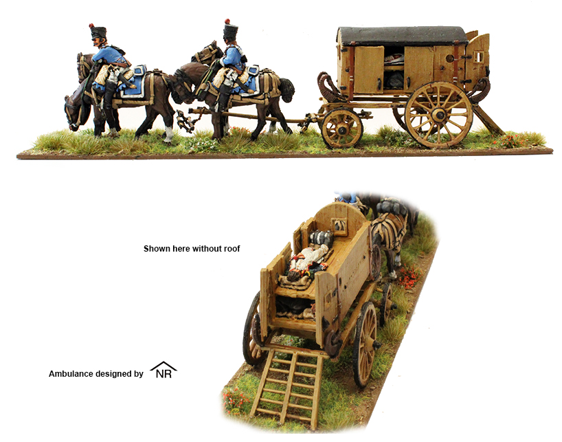 Perry Miniatures Napoleonic FN 180 maquette ambulance 4 chevaux