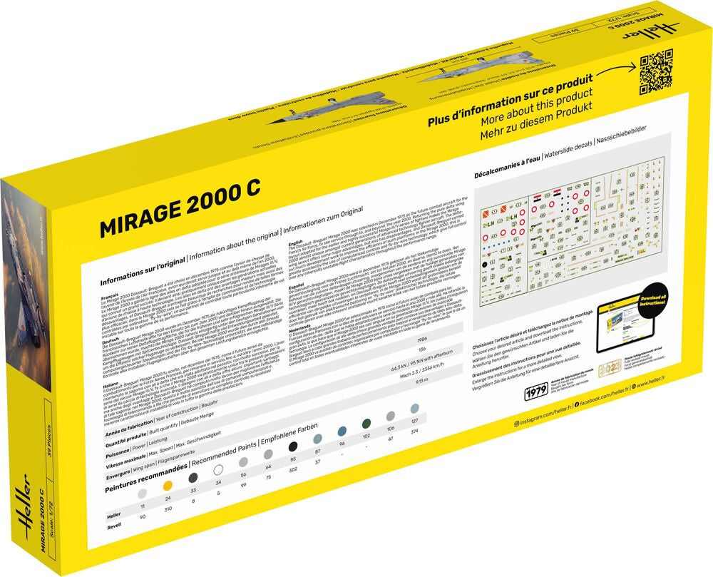 Heller Historical Collection Mirage 2000 C avion 1/72